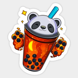 Starry Panda Bubble Tea - Gleam Sticker